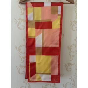 Oscar de la Renta 100% Silk Stunning Hand Rolled Fall Colors Scarf